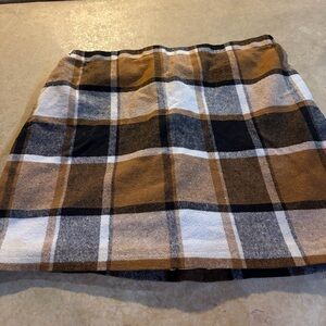SHEIN Plaid Pencil Skirt in Brown and Black